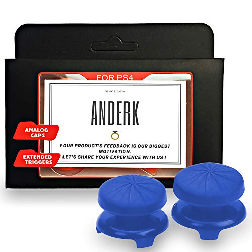 ANDERK Joystick Thumbstick Caps - Accesorios de controlador de juego, Accesorios Esenciales para el Juego mando PS4 [playstation_4]