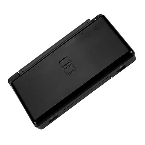 Annadue Reemplazo Superior Shell para Nintendo DS Lite - Consola de Juegos portátil Cubierta de la Caja Protectora Kit de Piezas de reparación Completo(Negro)