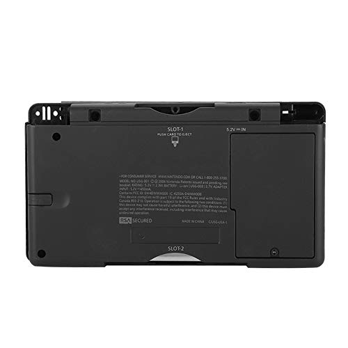 Annadue Reemplazo Superior Shell para Nintendo DS Lite - Consola de Juegos portátil Cubierta de la Caja Protectora Kit de Piezas de reparación Completo(Negro)