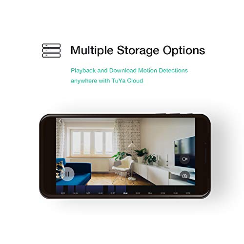 ANTELA Cámaras Vigilancia Wifi 1080P Compatible Con Alexa, Cámara IP Wifi Interior Con Visión Nocturna, Audio Bidireccional, Detección De Movimiento, Ranura Para Memorias SD, Almacenamiento En La Nube