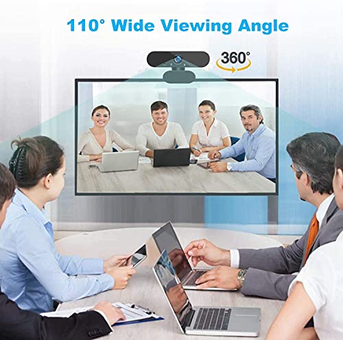 ANWIKE Webcam HD 1080P con micrófono, Webcam para computadora con transmisión automática con Enfoque automático para computadora portátil/computadora de Escritorio/Mac, para Video Llamada/Conferencia