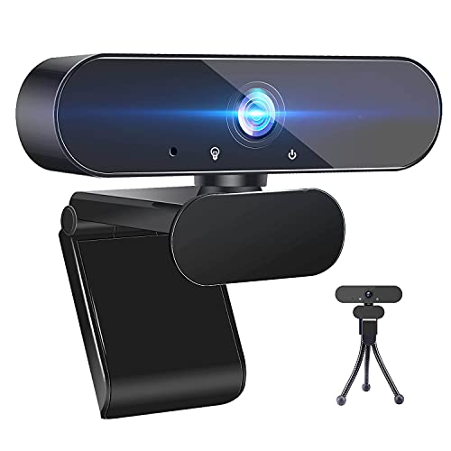 ANWIKE Webcam HD 1080P con micrófono, Webcam para computadora con transmisión automática con Enfoque automático para computadora portátil/computadora de Escritorio/Mac, para Video Llamada/Conferencia