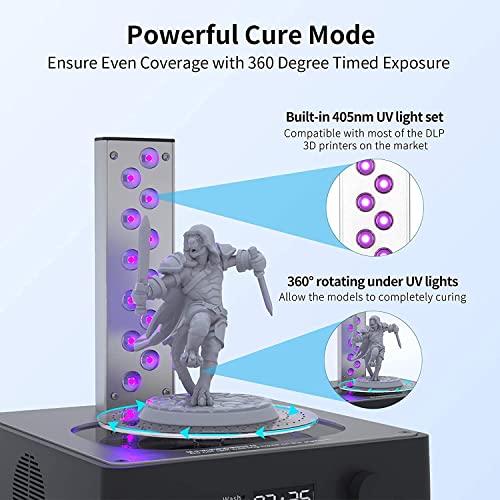 ANYCUBIC Wash and Cure 2.0 Máquina, cubo de lavado 2 en 1 y caja de curado UV para Photon S Mono LCD DLP SLA Modelo impreso en 3D