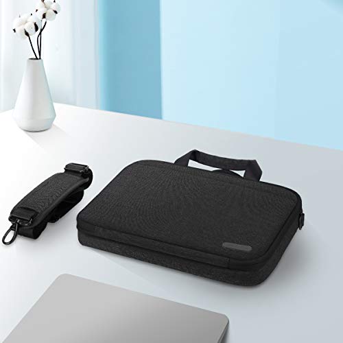 Arvok Funda para portátil de Estuche para Accesorios con Correa y asa, maletín para Ordenador portátil Maletín para Acer/ASUS/DELL/Lenovo/HP (15.6-Pulgadas, Negro)