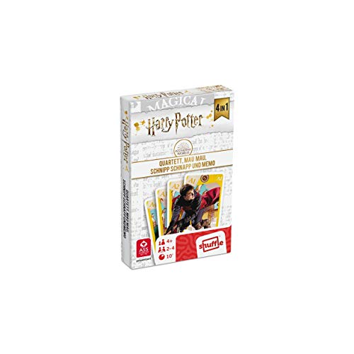 ASS 22584064 Harry Potter - Juego de Mesa 4 en 1 (cuarteto, MAU MAU, Snap Explosivo y Memoria)