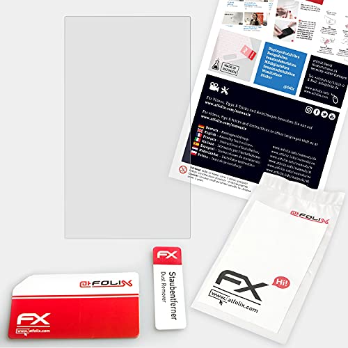 atFoliX Lámina Protectora de plástico Cristal compatible con Nintendo Wii U GamePad Película Vidrio, 9H Hybrid-Glass FX Protector Pantalla Vidrio templado de plástico