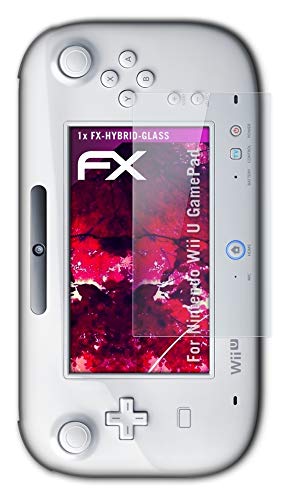 atFoliX Lámina Protectora de plástico Cristal compatible con Nintendo Wii U GamePad Película Vidrio, 9H Hybrid-Glass FX Protector Pantalla Vidrio templado de plástico