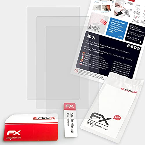 atFoliX Película Protectora compatible con Nintendo Wii U GamePad Lámina Protectora de Pantalla, antirreflejos y amortiguadores FX Protector Película (3X)