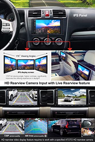 ATOTO F7 Radio Coche 2 DIN, Conexión Android Auto y CarPlay, 7 Inch Sistemas de vídeo Integrado para salpicadero, AutoLink, Carga del Teléfono, BT, Entrada de Cámara HD, hasta 2TB SSD, F7G2A7SE