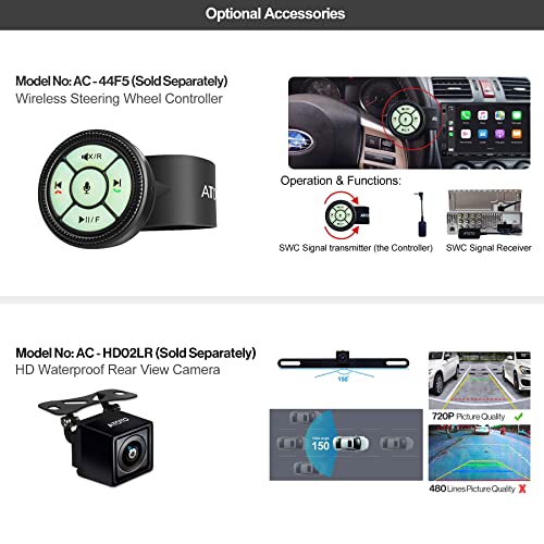 ATOTO F7 Radio Coche 2 DIN, Conexión Android Auto y CarPlay, 7 Inch Sistemas de vídeo Integrado para salpicadero, AutoLink, Carga del Teléfono, BT, Entrada de Cámara HD, hasta 2TB SSD, F7G2A7SE