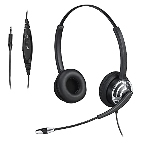 Auriculares para teléfono móvil para videoconferencias Zoom Meeting, Auriculares para Trabajar Desde casa para reuniones de Skype, Auriculares para Clases virtuales para Profesores y Estudiantes