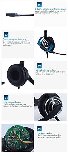 Auriculares para teléfono móvil para videoconferencias Zoom Meeting, Auriculares para Trabajar Desde casa para reuniones de Skype, Auriculares para Clases virtuales para Profesores y Estudiantes
