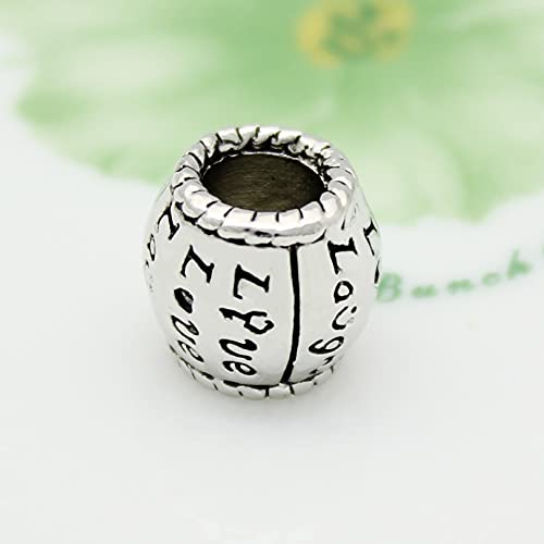 Auténtico Pandora 925 Colgante De Plata Esterlina Diy Oval Flower Charms Bracelets Live Love Laugh Heart Love Charm Beads Fit Charm Bracelet