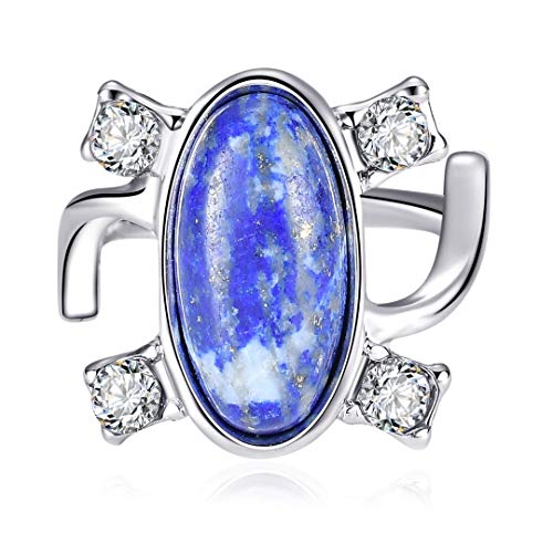 AXstore Anillo de la joyería 1 Pc The Vampire Diaries Rings Elena Gilbert Daylight Rings Vintage Crystal Ring with Blue Lapis Fashion Movies Jewelry Cosplay D 10