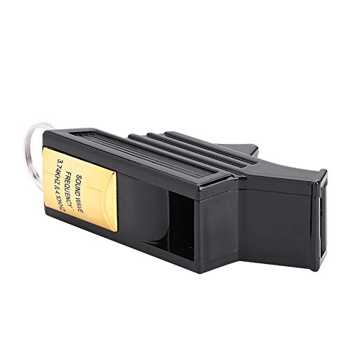 Baloncesto Deportes Árbitro Camping Supervivencia Emergencia Salvavidas Silbato[Black Gold]