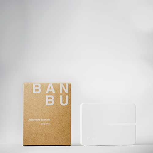 BANBU Jabonera, Piedra Mineral, Blanco, Pequeño