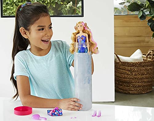 Barbie Color Reveal Fiesta, muñeca sorpresa de cumpleaños con accesorios de moda de juguete Mattel GTR96