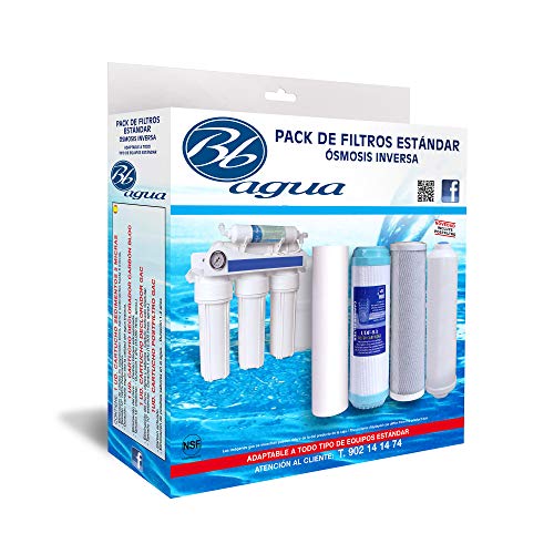 Bbagua Filtros para Equipos de Osmosis inversa estandar, Blanco, 4
