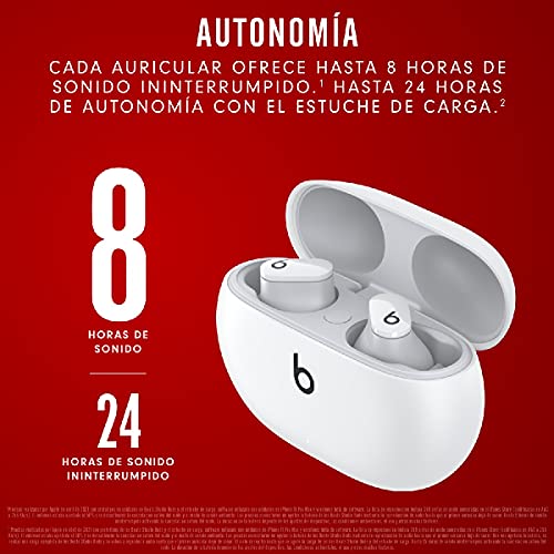 Beats Studio Buds – Auriculares intraurales Totalmente inalámbricos con cancelación del Ruido – Auriculares Bluetooth Resistentes al Sudor, compatibles con Apple y Android – Blanco