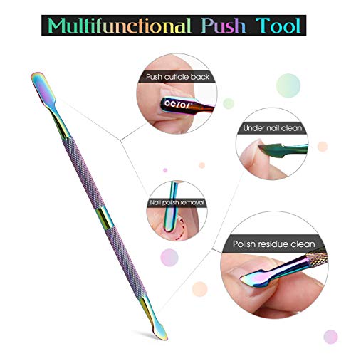 BEZOX Juego de cortaúñas para cutículas con juego de empujador de cutículas - Alicate para cutículas precisas y kit debajo del limpiador de uñas