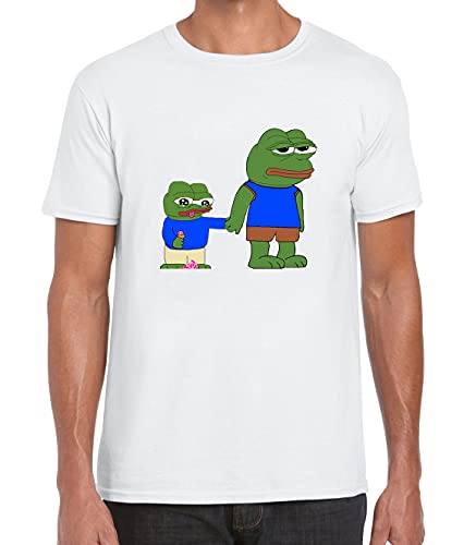 Big Brother Pepe Frog Funny Parody Meme - Camiseta para hombre, diseño de rana, blanco, M