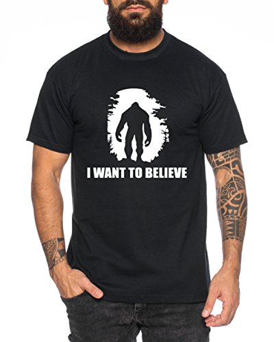Bigfoot Believe Camiseta de Hombre Nerd Play Sport Station Controller PS Game, Farbe2:Negro;Größe2:4XL