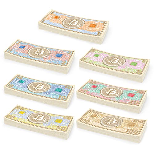 Bitcoin Scratch Cash Mini Bundle BTC - 175 Banconote - 7 mazos de 25 x 1, 2, 5, 10, 20, 50, 100 - novedad absoluta