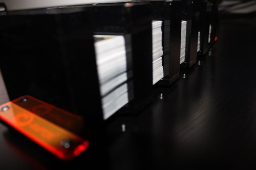 Black Board Game Card Tray Feeder. 41mm x 63mm. Talisman, Ba