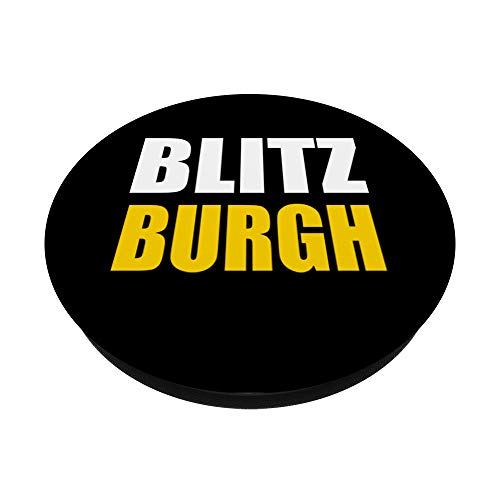 Blitz Burgh Pittsburgh Football Fan LOGO PopSockets PopGrip: Agarre intercambiable para Teléfonos y Tabletas
