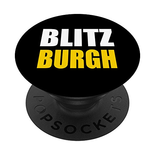 Blitz Burgh Pittsburgh Football Fan LOGO PopSockets PopGrip: Agarre intercambiable para Teléfonos y Tabletas