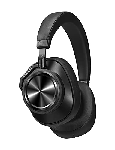 Bluedio T7 Auriculares Bluetooth Cancelación de Ruido Activa Personalizada, Estéreo Hi-Fi, 30 Horas de reproducción, Bluetooth 5.0, Auriculares inalámbricos con micrófono para PC/Celular