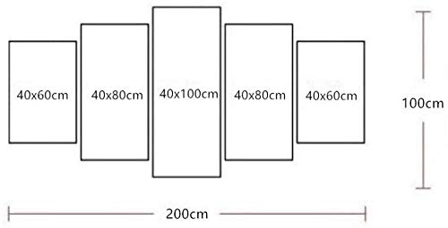 bnkrtopsu 5 Cuadro en Lienzo 5 Fotos Juntas en una Sala de Estar Dormitorio Creativo murales Decorativos y Carteles(Sin Marco) Arena de Juegos de Consola Playstation