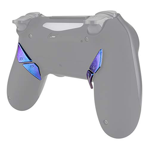 Botón Trasero K1 K2 K3 K4 Paletas para PS4 Mando Que ha Instalado eXtremeRate Dawn Remap Kit Reasignación de Botones sólidos reemplazables (Camaleónica de Azul a Violeta)