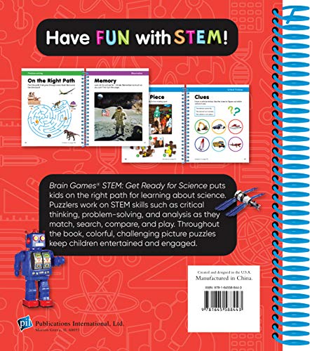 Brain Games Get Ready for Science: Picture Puzzles for Growing Minds (Workbook) (Brain Games Stem)