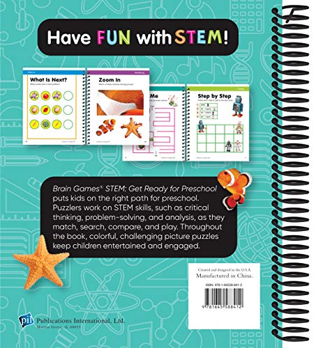 Brain Games Stem Get Ready for Preschool: Picture Puzzles for Growing Minds (Workbook)