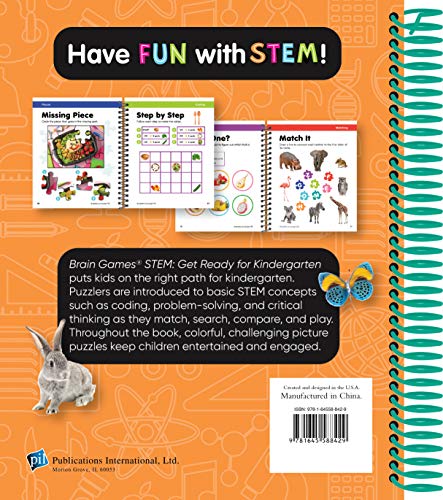 Brain Games Stem Kindergarten: Picture Puzzles for Growing Minds (Workbook)