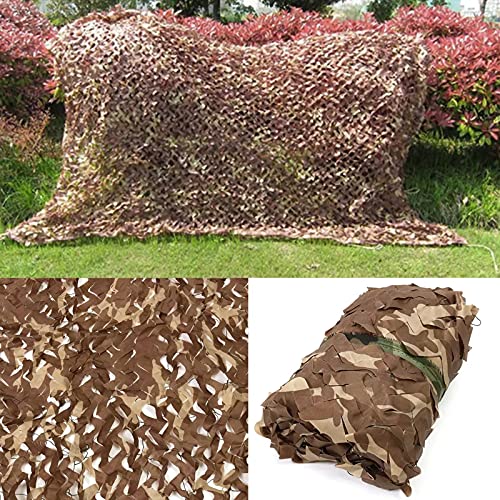 Bricolage del Ejército Malla De Sombra,Selva Camuflaje Militar Disparos Ocultar Accesorio de Camuflaje,para jardín, Ocio, Camping, Fiestas, Bares, decoración, Caza(Size:1.5x10M=5X33FT,Color:Desierto)