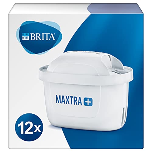 BRITA MAXTRA+ – Pack 12 filtros para el agua,Cartuchos filtrantes compatibles con jarras BRITA que reducen la cal y el cloro