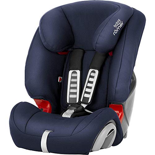 BRITAX RÖMER Silla Coche EVOLVA 1-2-3 Evolutiva y Cómoda Niño de 9 a 36 kg Grupo 1/2/3 de 9 Meses a 12 Años, Moonlight Blue