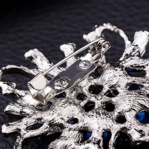 Broche Popular De Europa Y América Aleación De Diamantes De Imitación Perla Collar Femenino Flor Pin Accesorios Para Damas(Y-10)