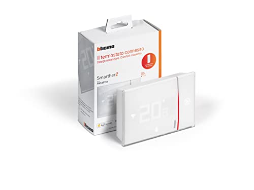 Bticino Smarther2 - Termostato WiFi Inteligente con Netatmo SXW8002WKIT, para Pared, Color Blanco + Router 4G WiFi + Voucher para SIM 4G Fastweb