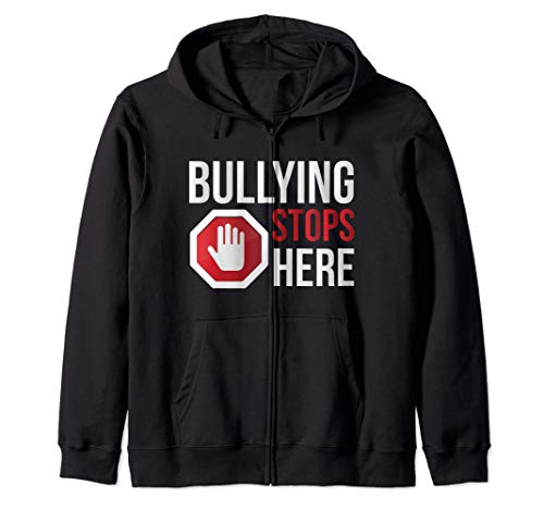 Bullying stops here - anti-bully quote - stop sign image Sudadera con Capucha