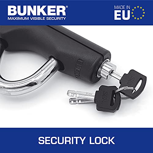 Bunker BP80/B Barra Antirrobo Coche Alta Gama Volante Pedal, Blindaje Articulado, Cierre Basculante Endurecido, Cable Acero Blindado, Universal Auto SUV Furgoneta, Cerradura Alta Seguridad 3 Llaves Bunker BP80/B Barra Antirrobo Coche Alta Gama Volante Pedal, Blindaje Articulado, Cierre Basculante Endurecido, Cable Acero Blindado, Universal Auto SUV Furgoneta, Cerradura Alta Seguridad 3 Llaves