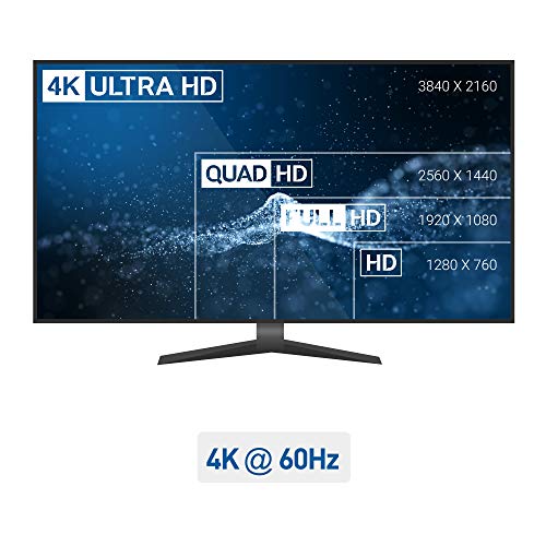 Cable Matters - Adaptador unidireccional de HDMI a DP para Ordenadores portátiles y de sobremesa (de HDMI 2.0 a DP 1.2) con resolución de vídeo 4K a 60 Hz, no Compatible con PS5 o Xbox Serie X/S