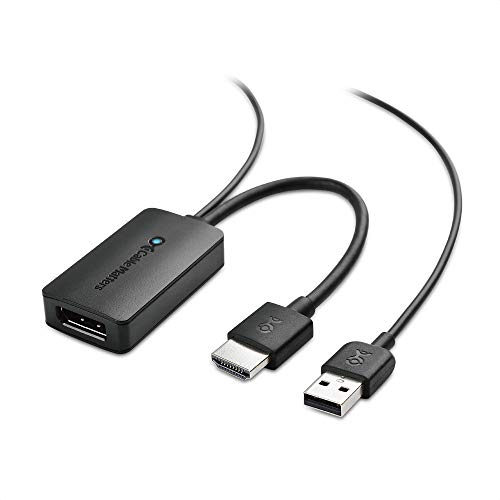 Cable Matters - Adaptador unidireccional de HDMI a DP para Ordenadores portátiles y de sobremesa (de HDMI 2.0 a DP 1.2) con resolución de vídeo 4K a 60 Hz, no Compatible con PS5 o Xbox Serie X/S