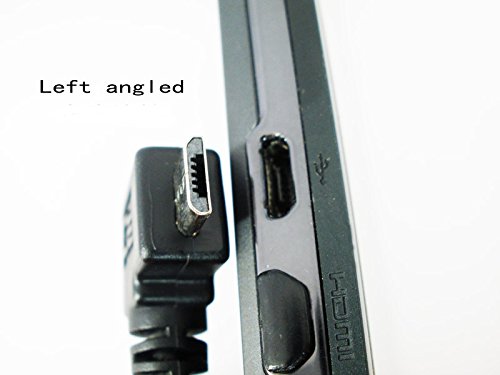 CableDeconn 150CM Left 90Degree Angled Micro USB Male to USB Data Charge Cable