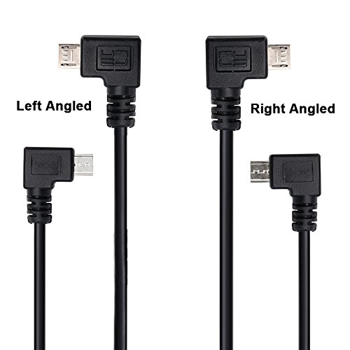 CableDeconn 150CM Left 90Degree Angled Micro USB Male to USB Data Charge Cable