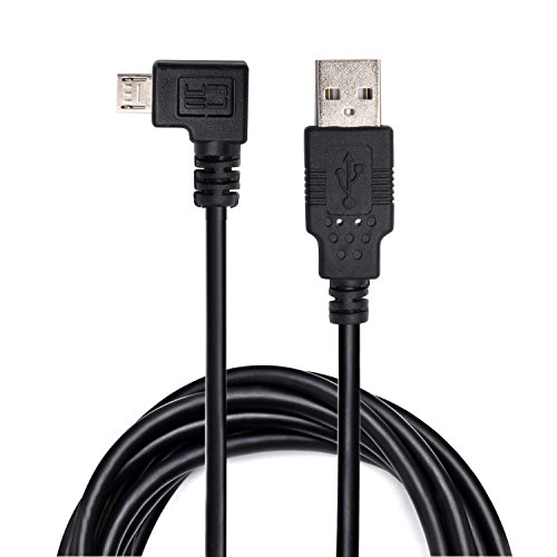 CableDeconn 150CM Left 90Degree Angled Micro USB Male to USB Data Charge Cable