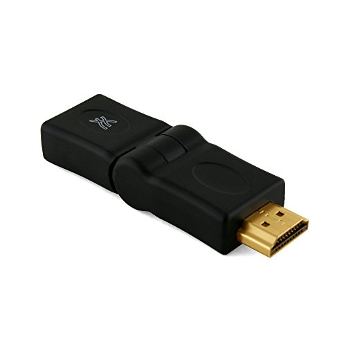 Cablesson Swiveling Macho a Hembra Adaptador HDMI - 180 Grados de rotaci?n 90 ?ngulo de Giro HDMI Macho a HDMI Hembra - 3D v1.3/1.4/2.0-4k2k Sky HD PS3 / 4 Xbox Virgen HD LCD HDTV del LED