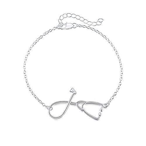 Cadena de plata Pulseras para mujer Charms Lucky Bangles Party Luxury, 1